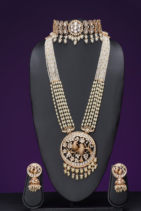 NJCM283 - Moissanite Polki Layered set