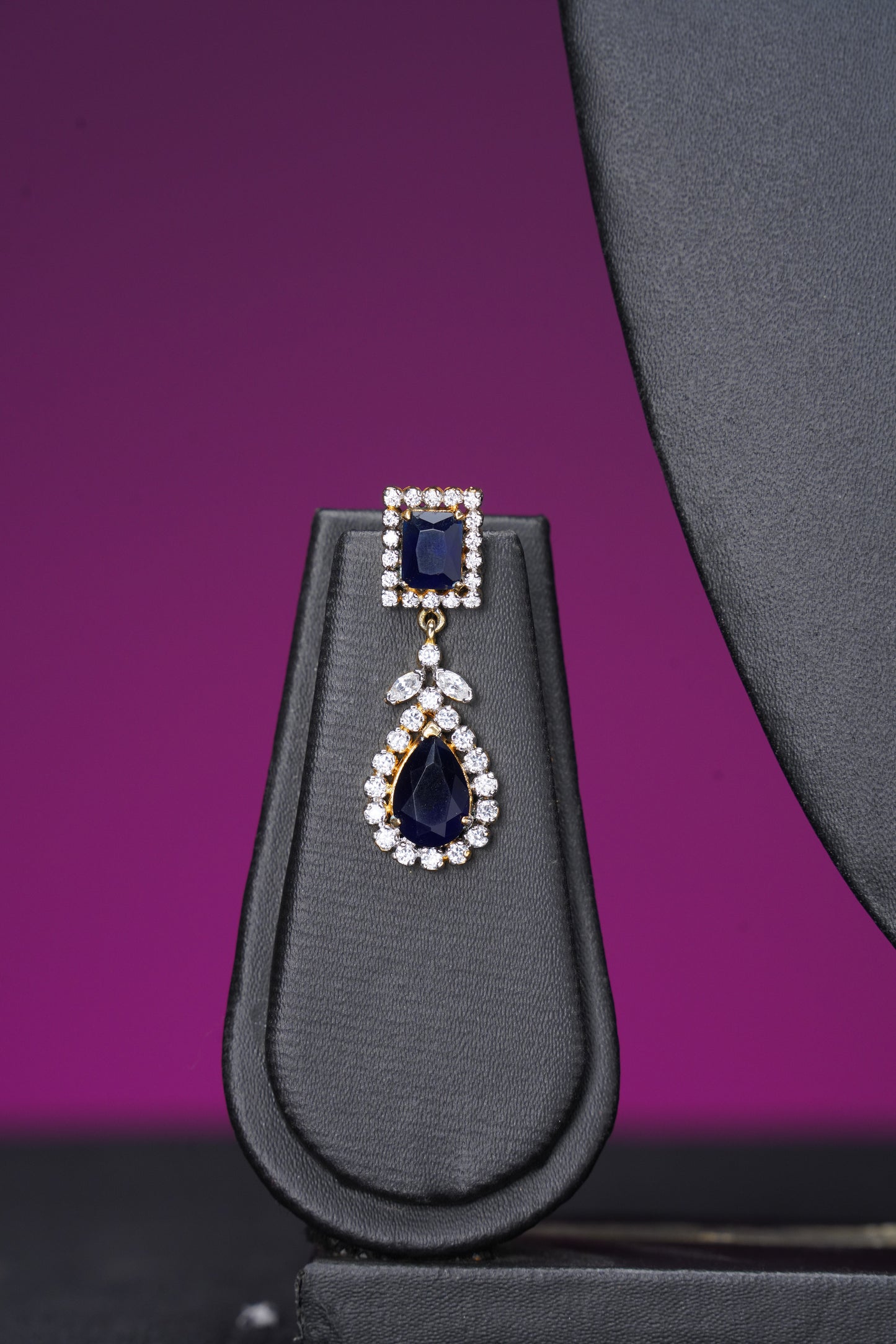 NJNS105 - Sapphire Diamante Necklace set