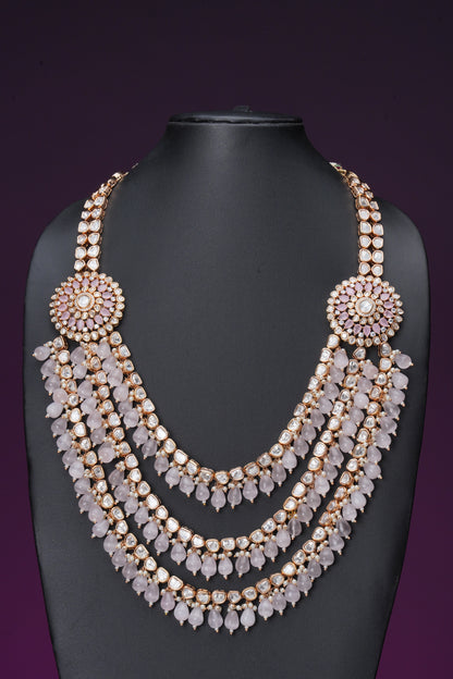 NJN278 - Moissanite Polki Long Necklace