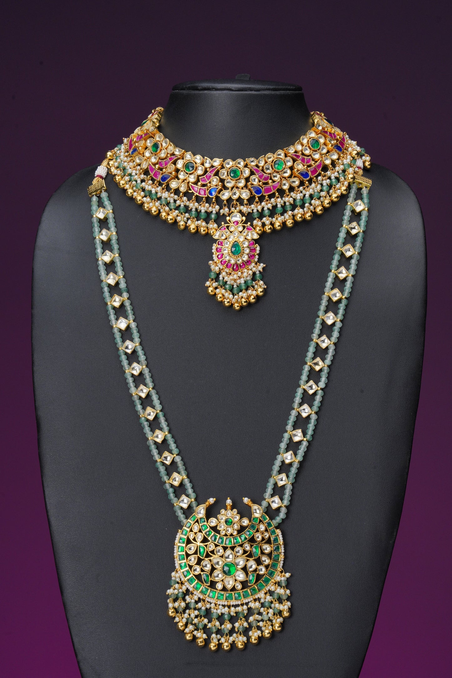 NJCM284 - Pachi Kundan Layered Set