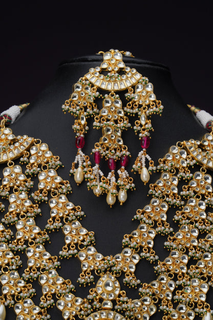NJLS149 - Layered Pachi Kundan Necklace set