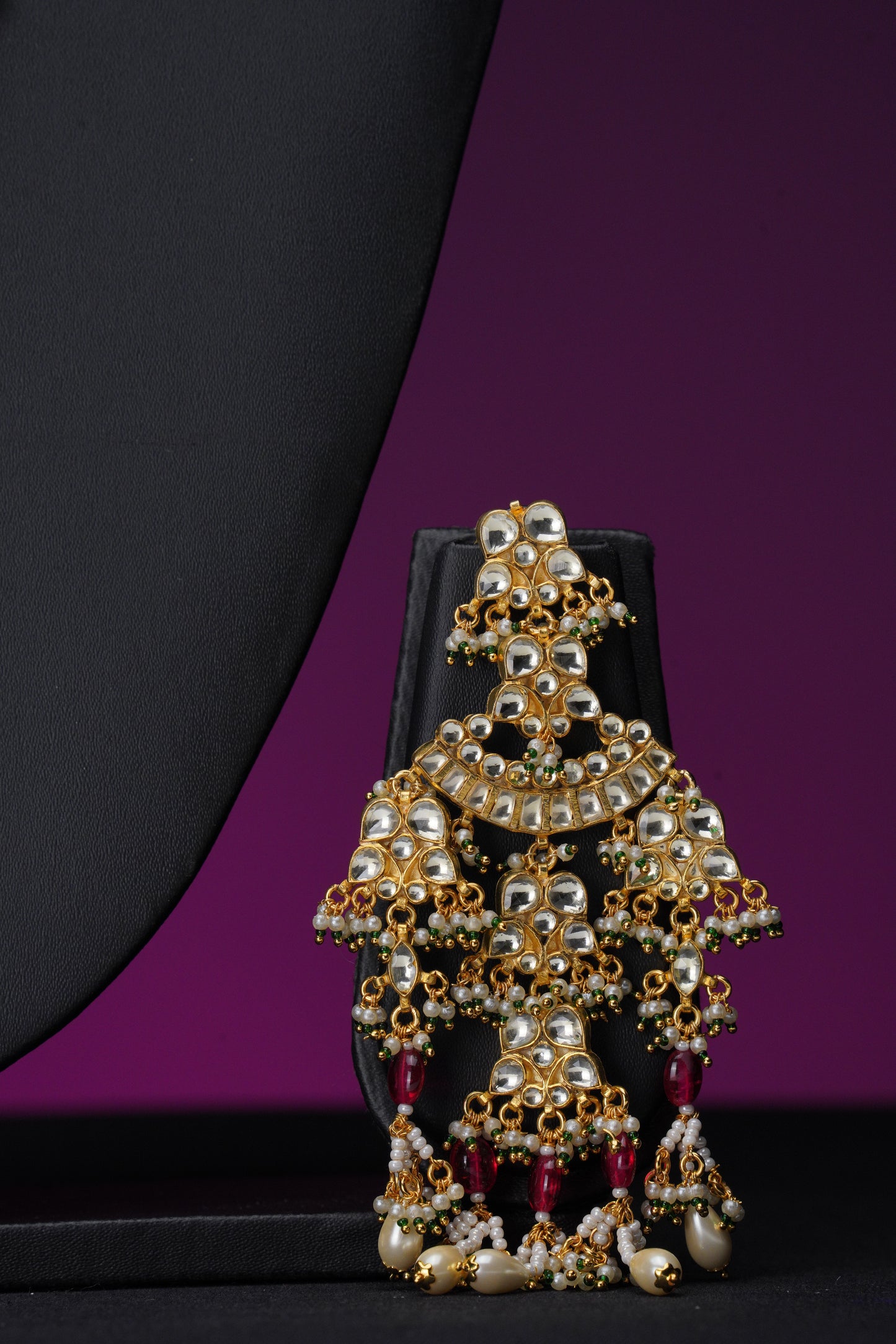 NJLS149 - Layered Pachi Kundan Necklace set