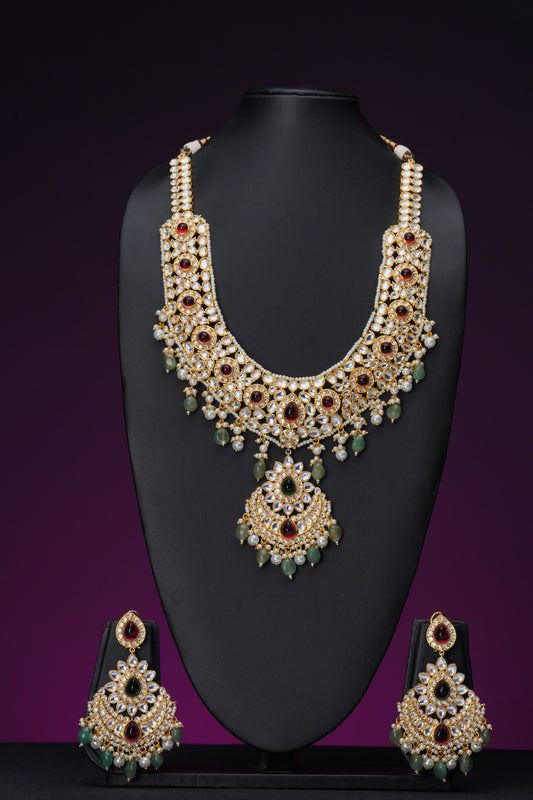 NJLS151 - Kundan and Fresh water pearl set
