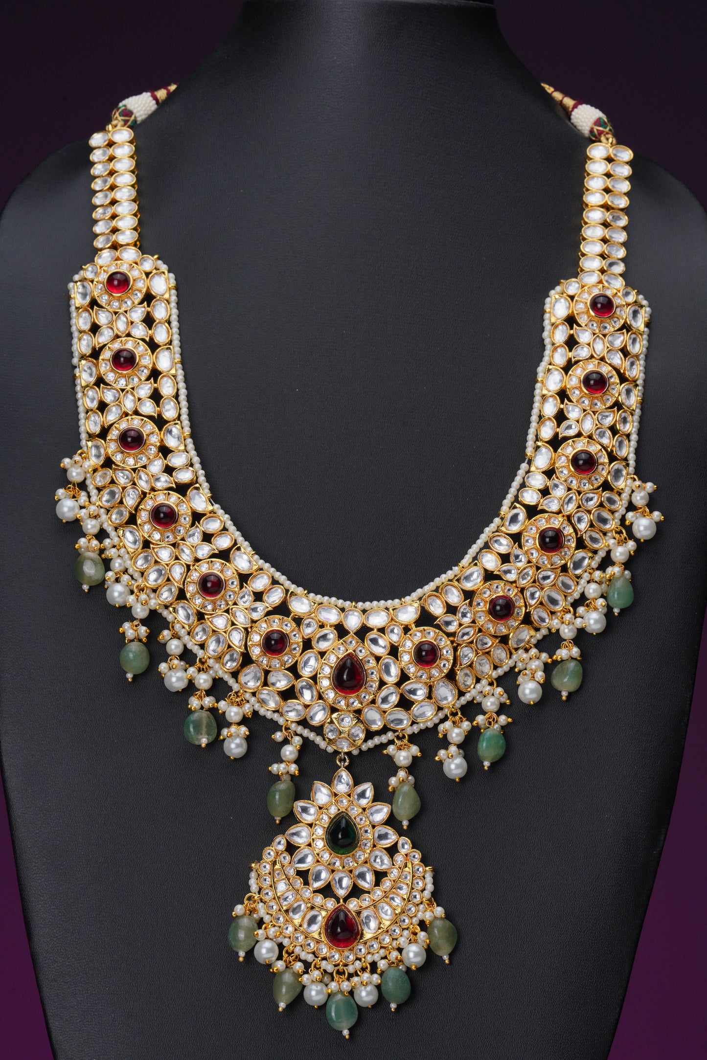 NJLS151 - Kundan and Fresh water pearl set