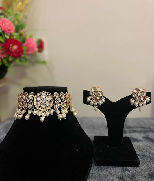 NJCS127 - Uncut Polki Choker set