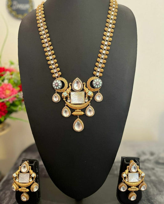 NJLS178 - Rajwaadi fusion Necklace set