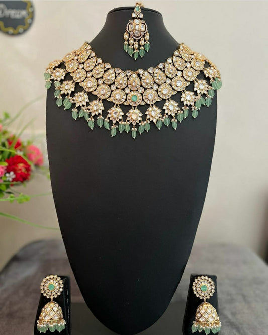 NJNS124 - High quality polki choker set