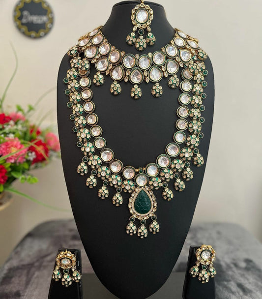 NJCMS186 - Handcrafted Kundan combination set