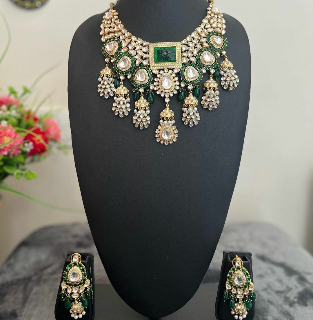 NJNS110 - Moissanite polki Choker set