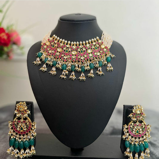 NJCS108 - Jadau Pachi Kundan Choker set