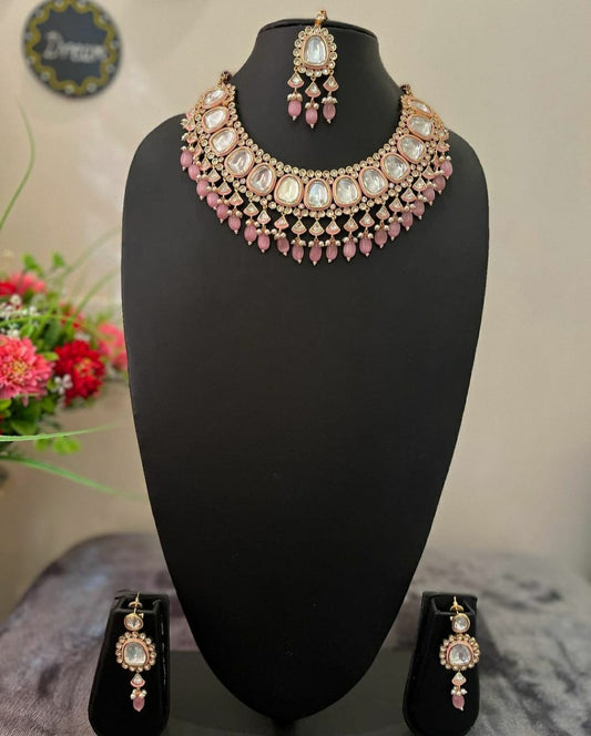 NJNS104 - Polki Kundan Necklace set