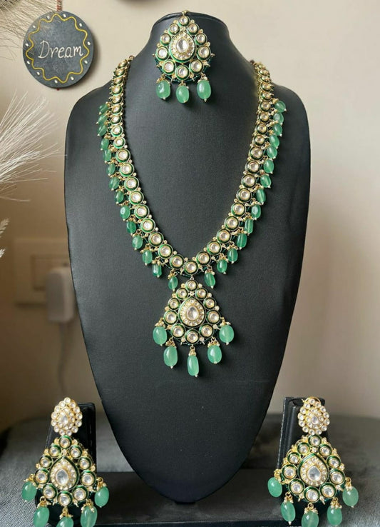 NJLS101 - Polki Kundan Long Necklace set